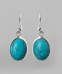 Silver Earring With Turquoise