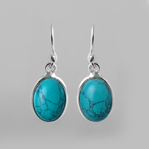 Silver Earring With Turquoise