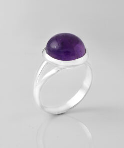 Silver with amethyst