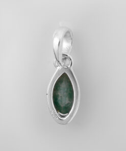 silver jewelry with Green onyx