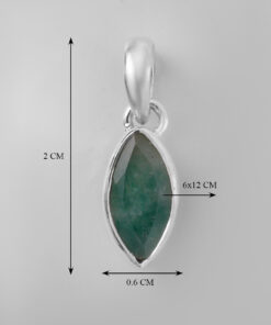 silver jewelry with Green onyx