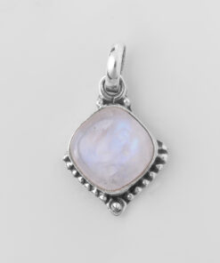 Pendant with rainbow moonstone