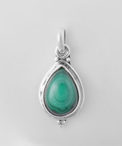 925 Sterling Silver Pendant With Melakite