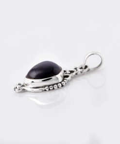 925 Sterling Silver Pendant With Black Spinal