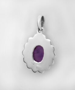 925 Sterling Silver Pendant With Amethyst