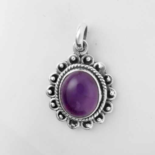 925 Sterling Silver Pendant With Amethyst