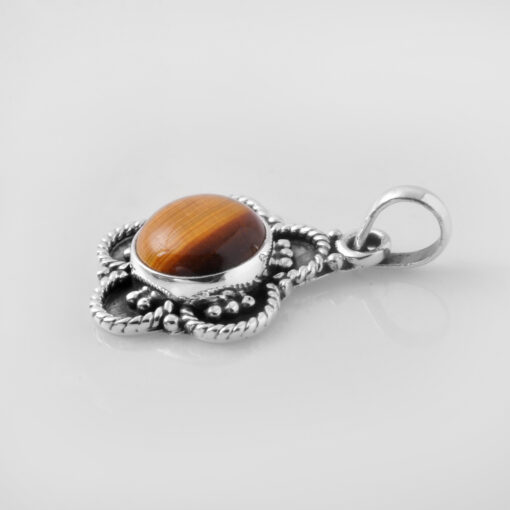 925 Sterling Silver Pendant With Tiger Eye