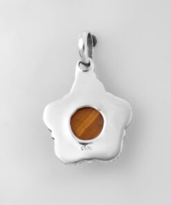 925 Sterling Silver Pendant With Tiger Eye