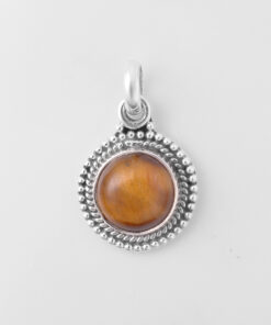 925 Sterling Silver Pendant With Tiger Eye