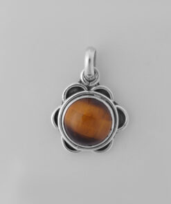 925 Sterling Silver Pendant With Tiger Eye