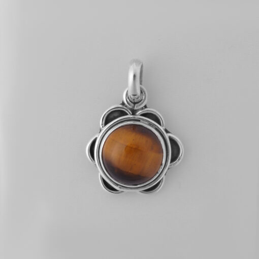 925 Sterling Silver Pendant With Tiger Eye