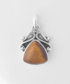 925 Sterling Silver Pendant With Tiger Eye