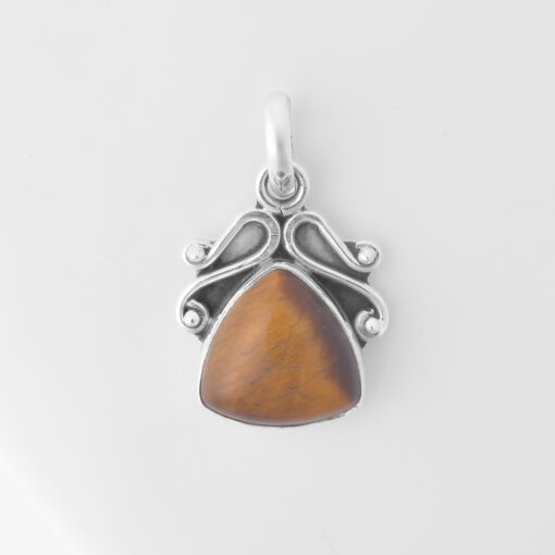 925 Sterling Silver Pendant With Tiger Eye