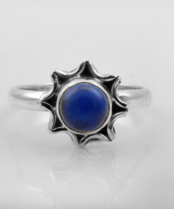 Silver Ring with Lapis stone