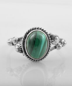 925 Sterling Silver Ring With Melakite