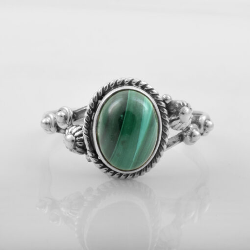 925 Sterling Silver Ring With Melakite