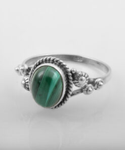 925 Sterling Silver Ring With Melakite