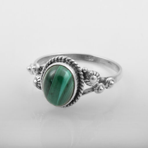 925 Sterling Silver Ring With Melakite