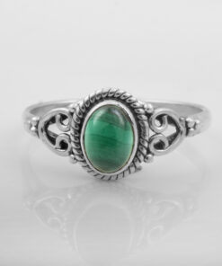 925 Sterling Silver Ring With Melakite