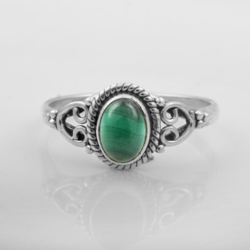 925 Sterling Silver Ring With Melakite