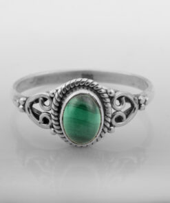 925 Sterling Silver Ring With Melakite