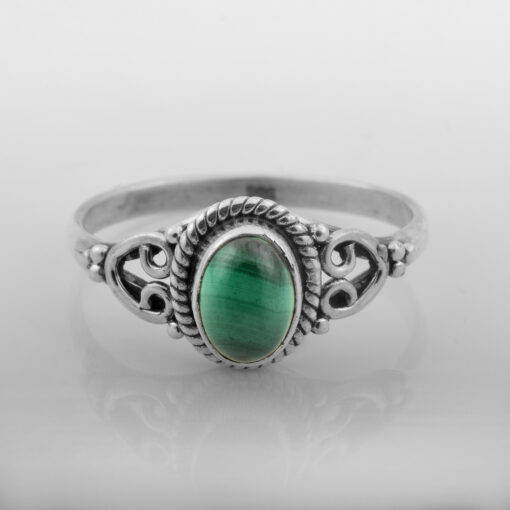 925 Sterling Silver Ring With Melakite