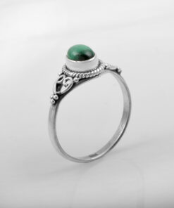 925 Sterling Silver Ring With Melakite